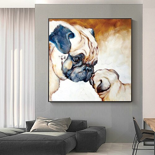 

das wandbild tier handgemachte original leinwand malerei moderne kunstwerke bilder dickes öl korridor kunst hund wohnzimmer dekoration