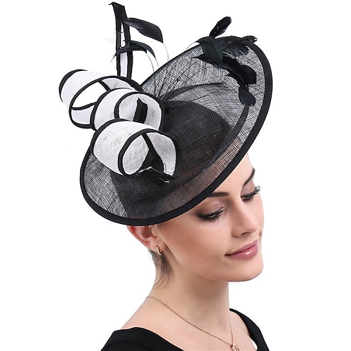 

fascinators Sinamay Bryllup Kentucky Derby dame Brude Med Fjær Hodeplagg Hodeplagg