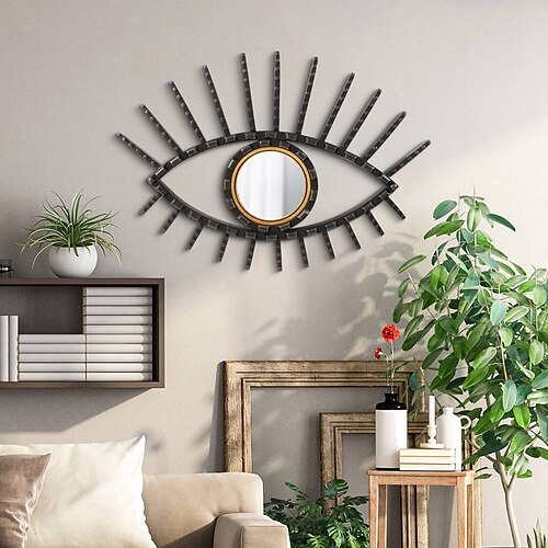 

Nordic Light Lusso Stereoscopico Ciglia Resina Soggiorno Sfondo Decorazione Della Parete Casa Soggiorno Decorazione Della Parete Specchio Grande Ciondolo Occhio 1pc