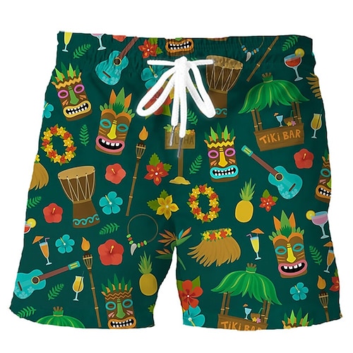

Per uomo Boxer da surf Pantaloncini da mare Boxer da mare Pantaloncini estivi Pantaloncini da spiaggia A cordoncino con fodera in rete Vita elastica Piante Stampe astratte Asciugatura rapida Breve