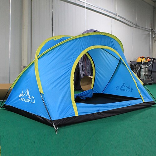 

2 personer Telt Utendørs Vanntett UV Solbeskyttelse Vindtett Med enkelt lag Telt 1000-1500 mm til Fisking Klatring Strand Polyester 210140120 cm