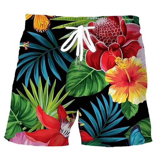 

Herre Surfeshorts Badeshorts Sommershorts Strandshorts Snorer med mesh fôr Elastisk midje Planter Grafiske trykk Blomst Hurtigtørkende Kort Avslappet Daglig Ferie Bohem Hawaiisk Gressgrønn Lysegrønn