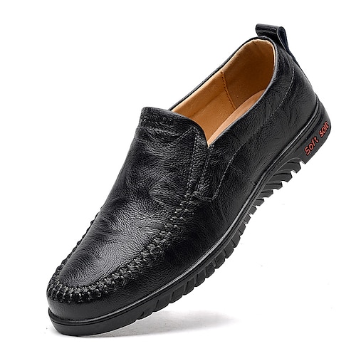 

Hombre Unisexo Zapatos de taco bajo y Slip-On Mocasines de Confort Negocios Casual Diario Oficina y carrera Cuero Marrón Claro Rojo marrón Negro Primavera Otoño