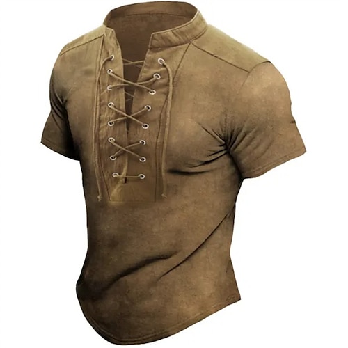 

Herre T-shirt T-Shirts Vanlig Krave 3D-udskrivning Afslappet Daglig Kortærmet Blondér Trykt mønster Tøj Mode Årgang