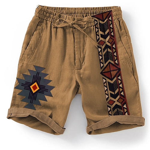 

Homme Short Short d'été Short de plage Cordon Taille elastique Impression 3D Graphic Respirable Doux Court Casual du quotidien Vacances Design Style Ethnique Marron Sapin Bleu Micro-élastique