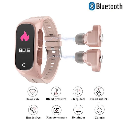 

696 n8 Montre intelligente 0.96 pouce Smartwatch Montre Connectée Bluetooth Rappel d'Appel Moniteur de Sommeil Moniteur de Fréquence Cardiaque Compatible avec Android iOS Femme Hommes Mode