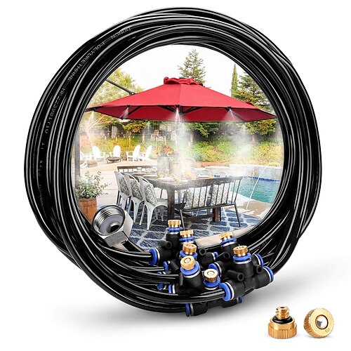 

udendørs dug kølesystem 8m (26ft) dug linje 11 messing tåge dyser til terrasse have drivhus