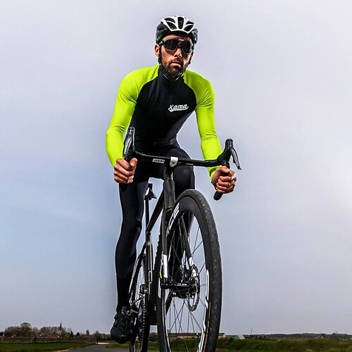 

Herre Triatletdragt Langærmet triathlon Sølv Lysegul Mørkegrå Grafisk Cykel Lycra Sport Grafisk Tøj