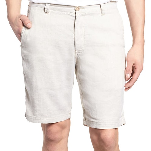 

Herren Shorts Kurze Hosen Leinenshorts Kurze Hosen Sommer-Shorts Strandshorts Kurze Hosen Tasche Glatt Komfort Atmungsaktiv Outdoor Täglich Ausgehen Leinen / Baumwoll Mischung Modisch Strassenmode