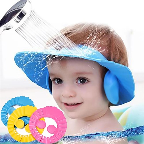 

safe shampoo shower bathing bath protect soft cap hat for baby wash hair shield bebes children bathing shower cap hat kids