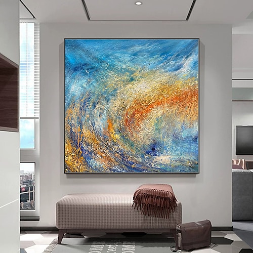 

Mintura pinturas a óleo abstratas de textura grossa feitas à mão sobre tela decoração de arte de parede imagem moderna para decoração de casa pintura sem moldura enrolada não esticada