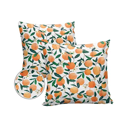 

Funda de almohada impermeable para exteriores, fruta para patio, jardín, sofá, sala de estar