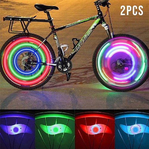 

2pcs LED Bike Light Safety Light Wheel Lights Mountain Bike MTB Bicycle Cycling Waterproof Multiple Modes CR2032 Battery Cycling / Bike / IPX-4
