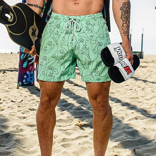 

Per uomo Boxer da surf Pantaloncini da mare Boxer da mare Pantaloncini A cordoncino Stampa Stampe astratte Comfort Traspirante Esterno Giornaliero Per uscire Di tendenza Informale Nero Rosso