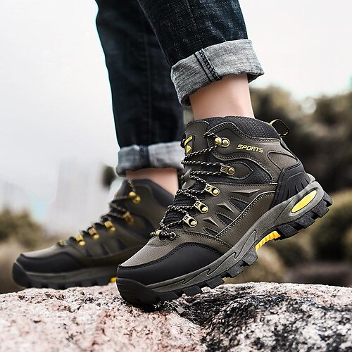 

Per uomo Scarpe da trekking Scarpe da alpinismo Impermeabile Assorbimento urti Traspirante Leggero Campeggio e hiking Scalate Estate Primavera Nero Verde militare Grigio