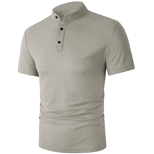 

Per uomo Camicia da golf Golf Polo Esterno Attività commerciale Colletto alla coreana Maniche corte Streetwear Moda Tinta unica Liscio Pulsante Estate Standard Rosso scuro Nero Bianco Rosa Verde