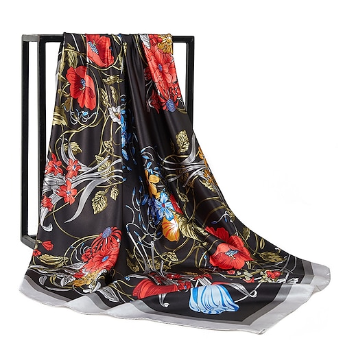 

ny solcreme hovedklud tynd stil 90x90 cm strandtørklæde blomsterprint firkantede tørklæder mode muslimske sjaler
