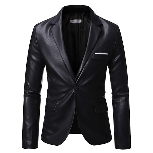 

Per uomo Di tendenza Giacca Blazer Standard Taglio sartoriale Tinta unita Monopetto a due bottoni Nero / bianco Nero 2023