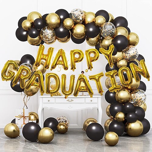 

15 Stück 16 Zoll Happy Graduierung Brief Aluminiumfolie Ballon Graduierung Saison Zeremonie Party Dekoration Lieferungen