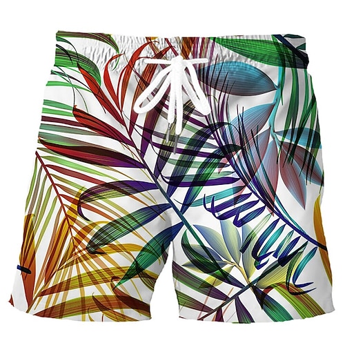 

Herre Surf shorts Badeshorts Sommer shorts Strandshorts Snørelukning med mesh-for Elastisk Talje Planter Tropisk Grafiske tryk Hurtigtørrende Korte Afslappet Daglig Ferie Boheme Hawaiiansk Gul Blå