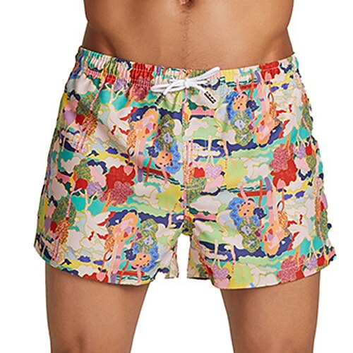 

Per uomo Boxer da surf Pantaloncini da mare Boxer da mare Pantaloncini estivi Pantaloncini da spiaggia Tasche A cordoncino Vita elastica Pop art Floreale Asciugatura rapida Esterno Informale Per