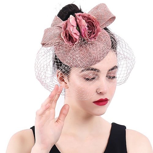 

fascinators Simillino Kentucky Derby Corsa di cavalli Signora Retrò Con Fiocco Fantasia floreale Copricapo Copricapo