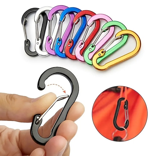 

Mountaineering Buckle Steel Small Carabiner Clips Fishing Climbing Acessories Outdoor Camping Multi Tool