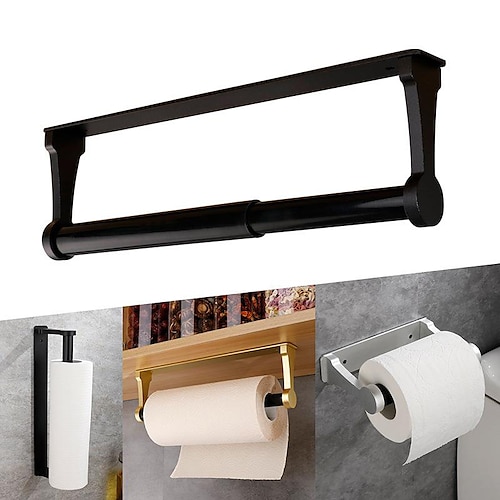 Kitchen Roll Holder Self Adhesive Aluminum Paper Towel Holder