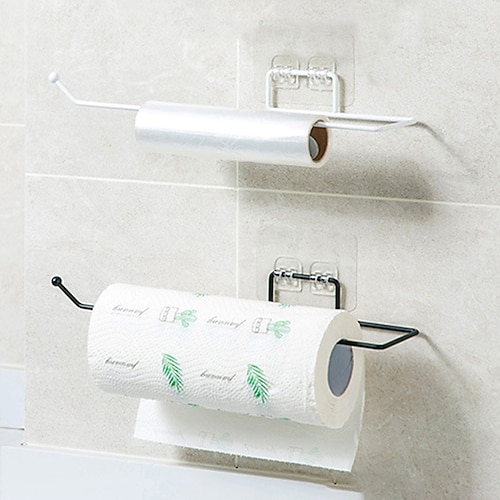1pcs Hanging Toilet Paper Holder Roll Paper Holder Bathroom Towel Rack  Stand Kitchen Storage Stand Paper Rack Home Racks