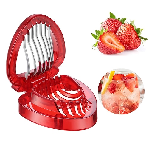 

affettatrice per fragole taglierina per pomodoro ciliegino foro per rimuovere le foglie di frutta rimuovere lo strumento tagliaverdure gadget da cucina accessori