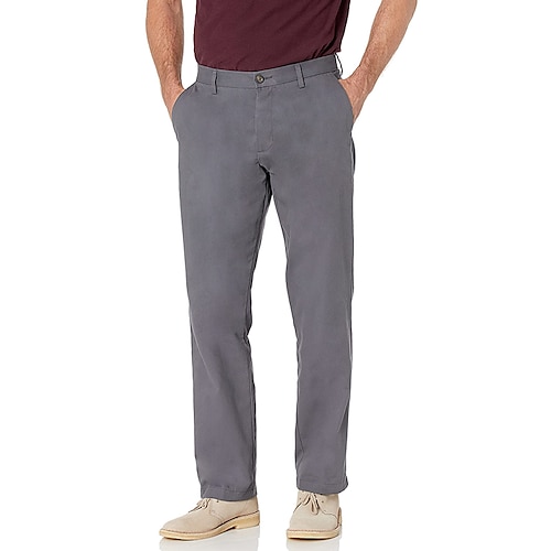 

Herren Hose Hosen Chinesisch Chino Chino Hosen Tasche Glatt Atmungsaktiv Draussen In voller Länge Casual Täglich Klassisch Schmaler Schnitt Schwarz Weiß Mikro-elastisch