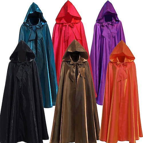 

Hocus Pocus Witch Mary Sarah Cloak Men's Women's Movie Cosplay Cosplay Halloween Black Red Purple Cloak Halloween Carnival Masquerade Polyester
