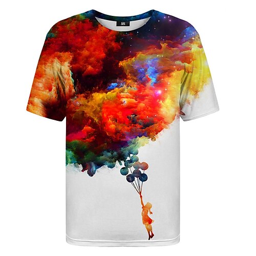 

Per uomo maglietta Magliette Color Block Girocollo Abbigliamento Stampa 3D Esterno Informale Manica corta Stampa Vintage Di tendenza