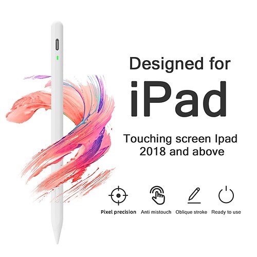 

Stylus Pen Capacitive pen For Apple New Design Power Display Palm Rejection Aluminum Alloy POM repalacement tip