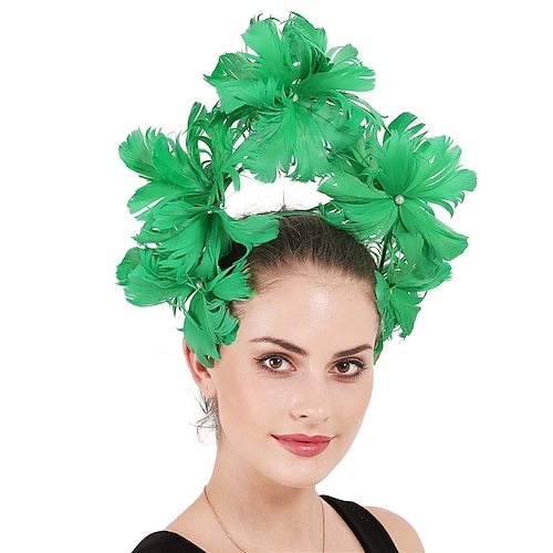 

Fascinatoren Feder Hochzeit Kentucky Derby Dame Hochzeit Mit Feder Kopfschmuck Kopfbedeckung