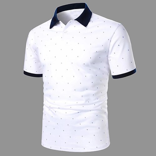 

Per uomo POLO Camicia da golf Golf Informale Per eventi Classico Manica corta Di tendenza Essenziale Pop art Puois Pulsante Estate Standard Bianco POLO