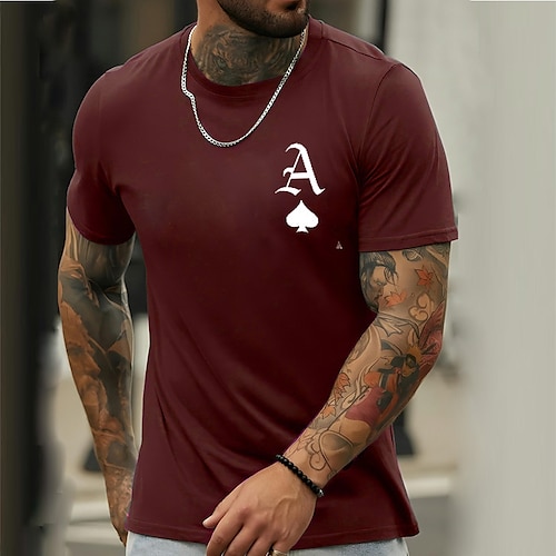 

Per uomo maglietta Magliette grafiche Camicia fresca Stampe astratte Carte francesi Di tendenza Girocollo Stampa a caldo Strada Da mare Maniche corte Stampa Abbigliamento 32S Originale Essenziale