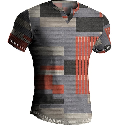 

Per uomo Magliette Maglietta Waffle Pop art Color Block A V Abbigliamento Stampa 3D Esterno Informale Manica corta Essenziale Di tendenza Originale