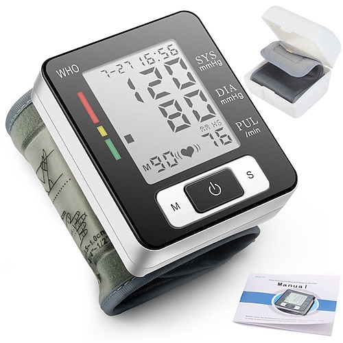 Digital Wrist Blood Pressure Monitors 120 Reading Memory