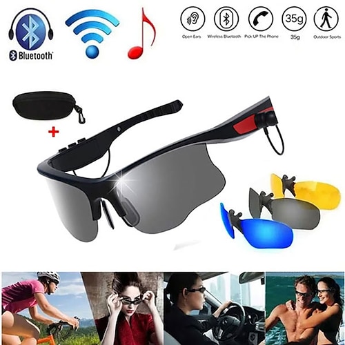 

Bluetooth Sunglasses Bluetooth-solbrillehodetelefoner I øret Bluetooth5.0 Ergonomisk Design HIFI Automatisk sammenkobling til Apple Samsung Huawei Xiaomi MI Camping / Vandring Dagligdags Brug Reise