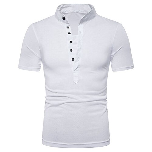 

Per uomo POLO Camicia da golf Golf Esterno Giornaliero Colletto alla coreana Con intaglio Maniche corte Moda Essenziale Liscio Pulsante frontale Estate Primavera Nero Bianco Blu Verde Grigio scuro