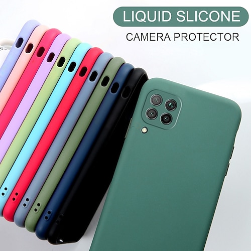 

Phone Case For Samsung Galaxy Liquid Silicone Case S23 S22 S21 S20 Plus Ultra Note 20 Ultra A73 A53 A12 A32 A52 A13 Slim Anti-Scratch Soft Edges Solid Colored Silica Gel