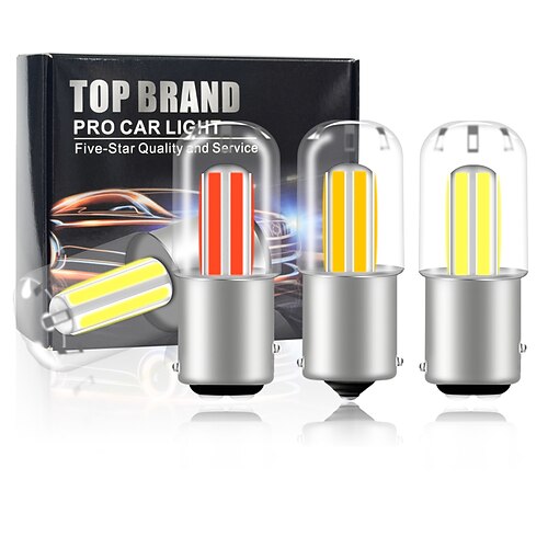 

2PCs New Super Bright COB LED Car Tail Brake Bulbs Turn Signals 1157 P21/5W BAY15D Auto Rear Fog Lamp Daytime Running Light 12V