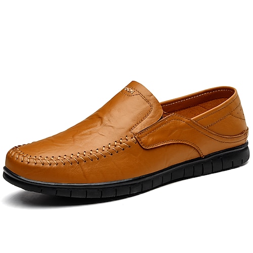 

Homens Unisexo Mocassins e Slip-Ons Mocassins Comfort Casual Diário Escritório e Carreira Couro Castanho Claro Castanho avermelhado Preto Primavera Outono