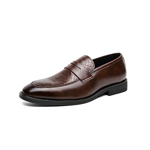 

Homme Mocassins et Slip On Entreprise Classique Décontractées du quotidien Faux Cuir Respirable Noir Marron Eté Printemps
