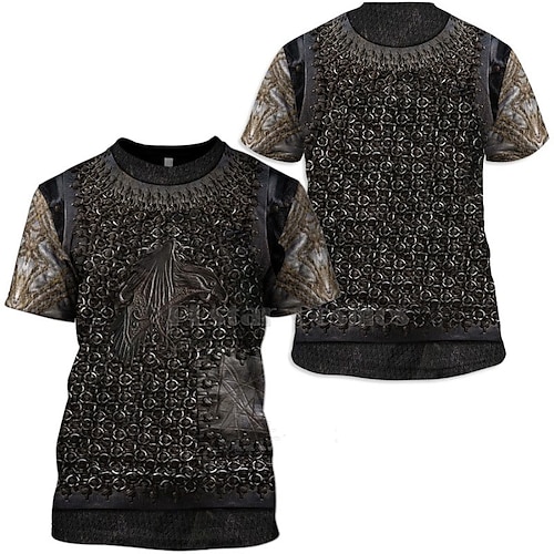 

Per uomo maglietta Magliette Pop art Armatura Girocollo Abbigliamento Stampa 3D Esterno Informale Manica corta Stampa Vintage Di tendenza