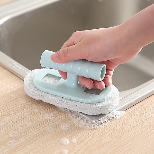 Sponge Cleaning Brush Handle Tiles Brush Kitchen Bathroom Stove Bathtub  Sink Glass Window Dish Pot Cleaning Brush Clean Tools - AliExpress