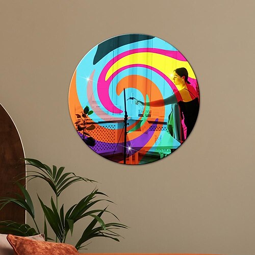 

Tyu066 Colorful Lollipop Acrylic Mirror Sticker Children's Bedroom Home Decoration Uv Printing Wall Sticker