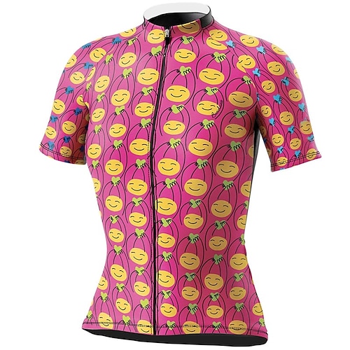 

21Grams Mulheres Camisa para Ciclismo Manga Curta Moto Blusas com 3 bolsos traseiros Ciclismo de Montanha Ciclismo de Estrada Respirável Pavio Humido Secagem Rápida Tiras Refletoras Rosa claro Gráfico