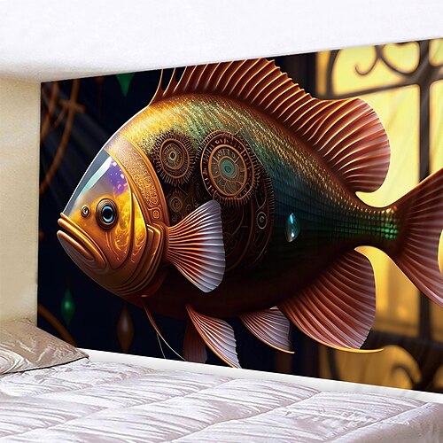 

Ocean Fish Wall Tapestry Art Decor Blanket Curtain Hanging Home Bedroom Living Room Decoration